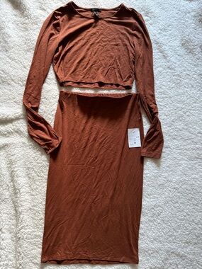 Cropped Top Skirt Suit medium